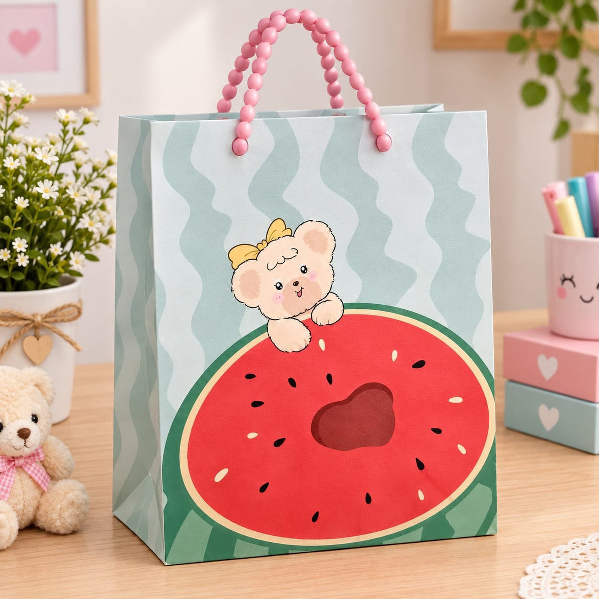 Berry Teddy Gift Bag