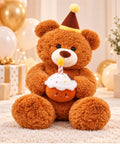 Birthday Teddy Bear with Cupcake