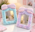 Pastel Bow Plush Mirror