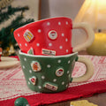 Red and Green Christmas Pattern Mug