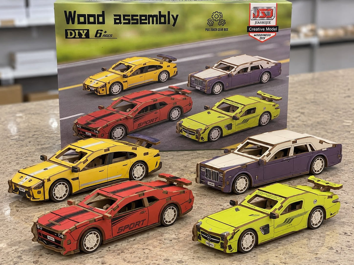 Sports Car Wooden Assembly Puzzle