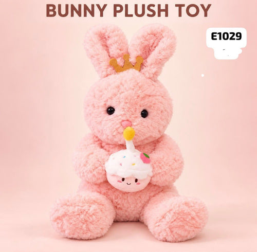 Birthday Bunny Plush with Cupcake