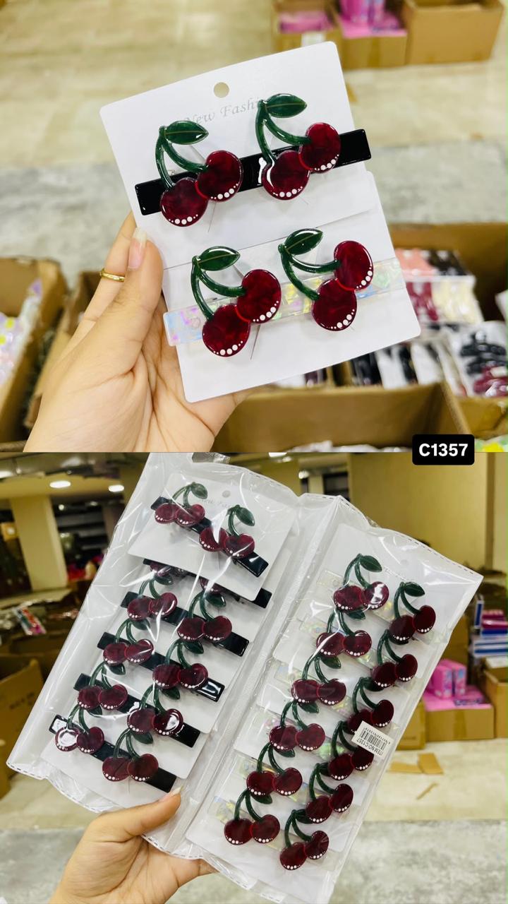 Cherry Hair Clip Set