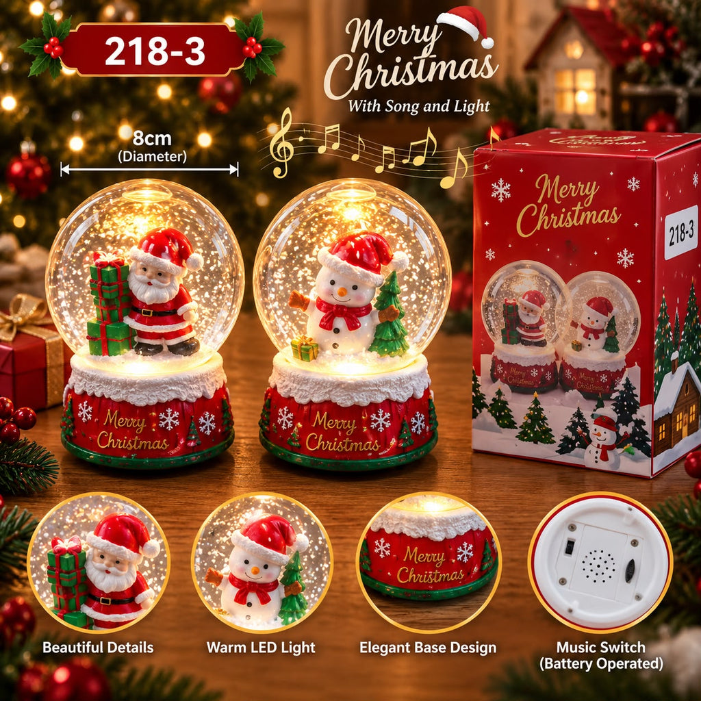 Christmas Character Musical Snow Globe