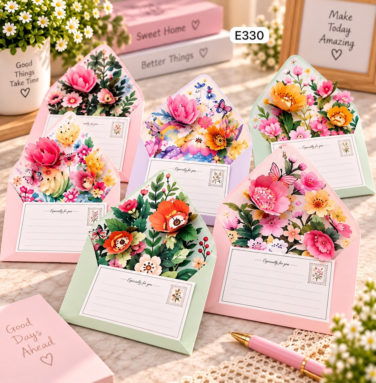 Floral Pop-Up Greeting Card