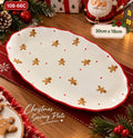 Gingerbread Oval Serving Plate