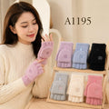 Heart Detail Fingerless Gloves