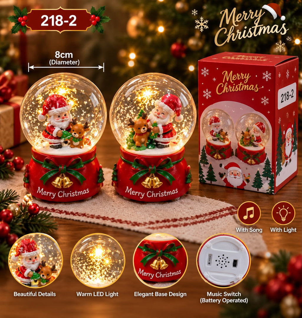 Santa Musical Snow Globe