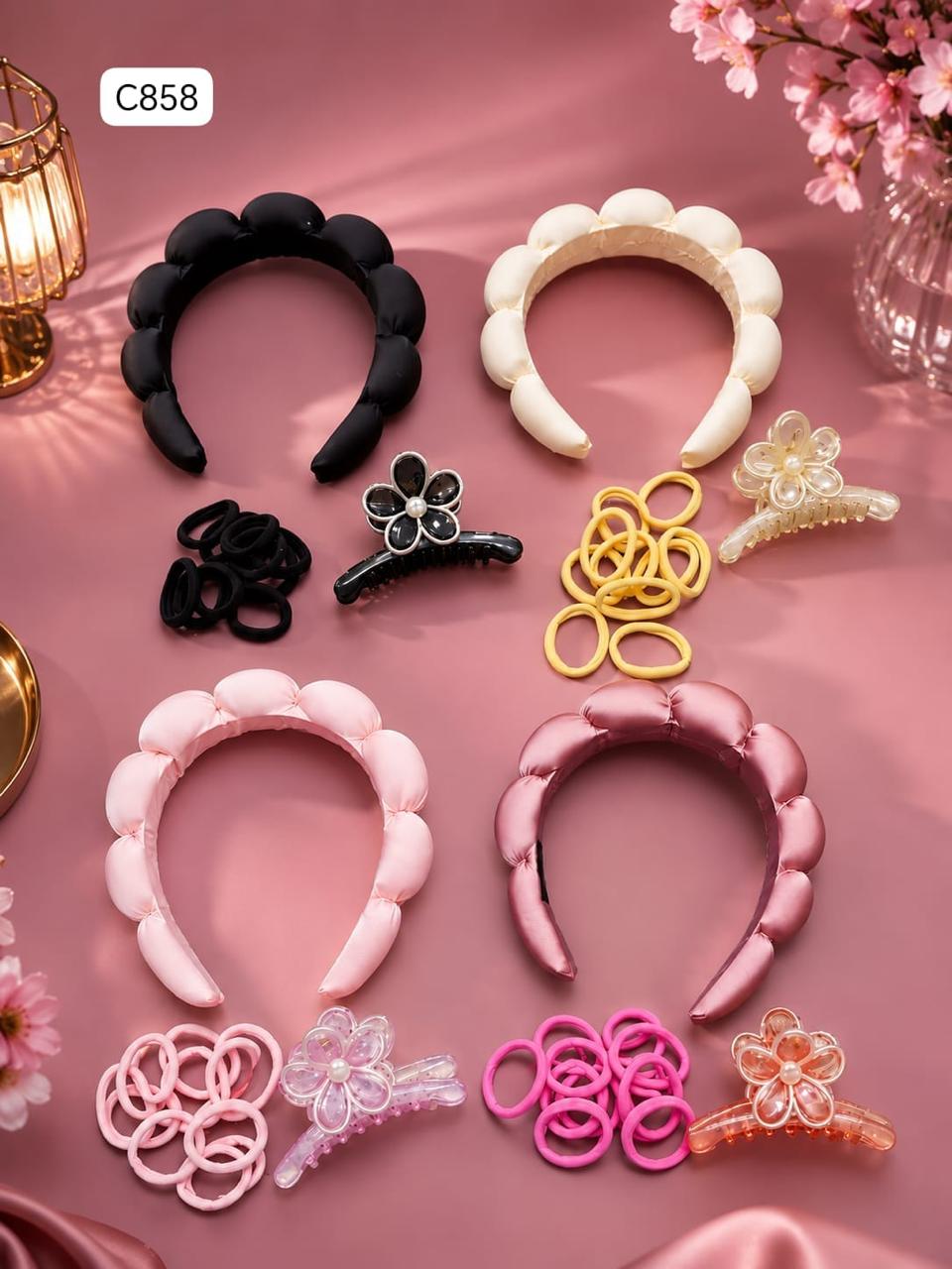 Scalloped Headband and Hair Accessory Set