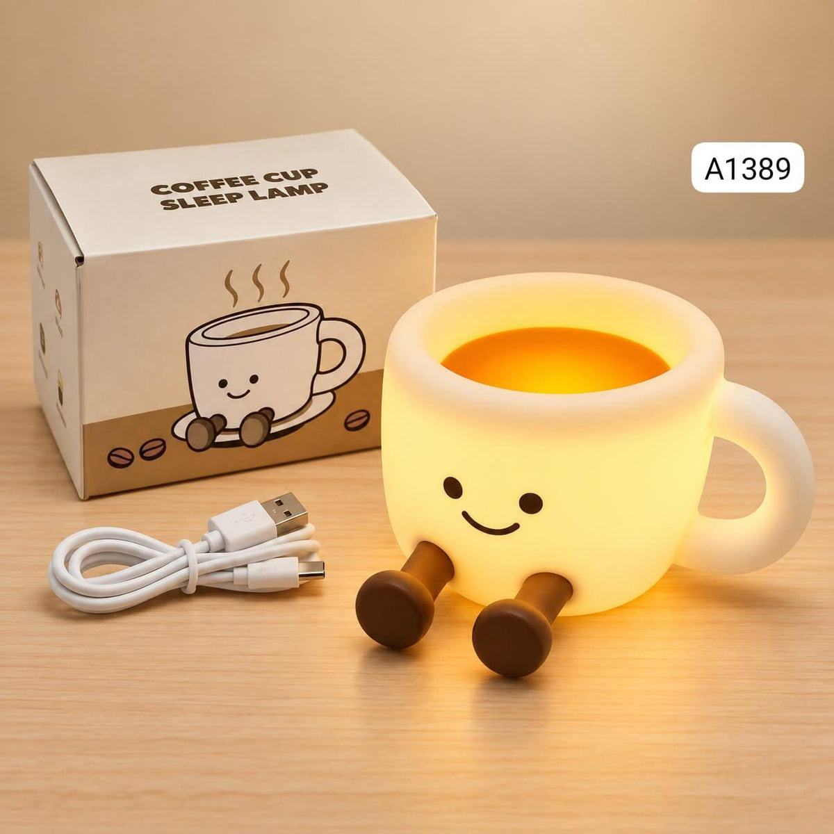 Smiling Coffee Cup Night Light