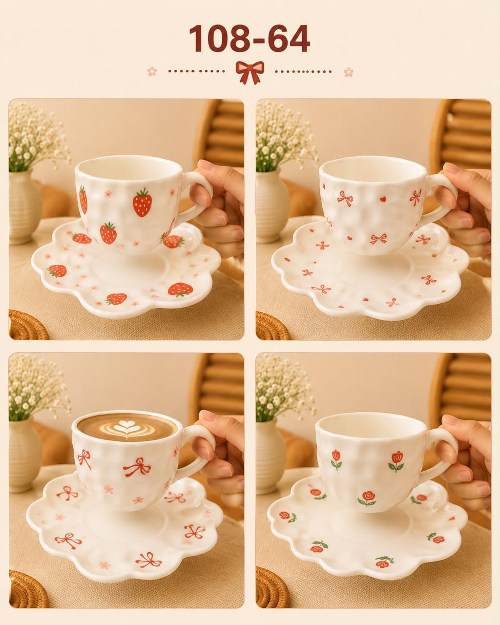 Strawberry Cup and Saucer