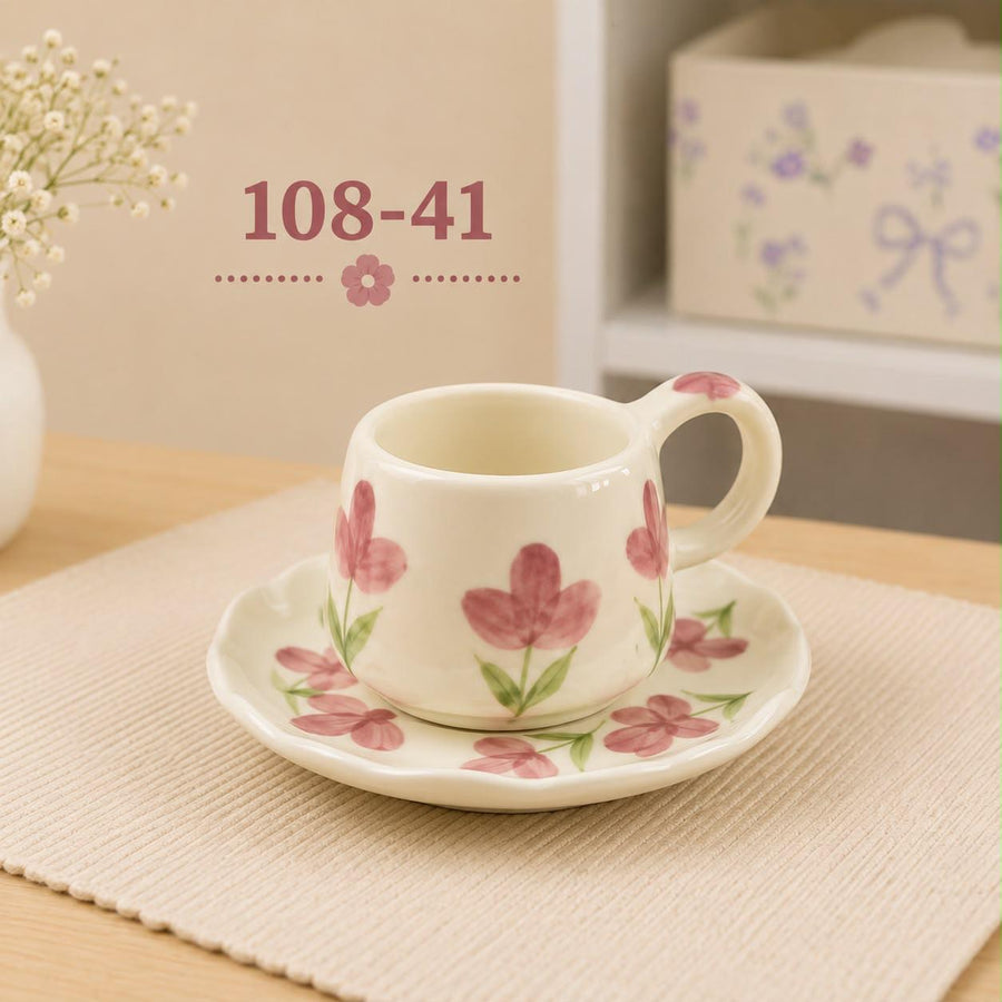 Pink Flower Cup & Saucer